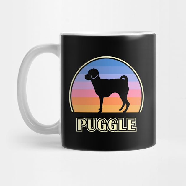 Puggle Vintage Sunset Dog by millersye